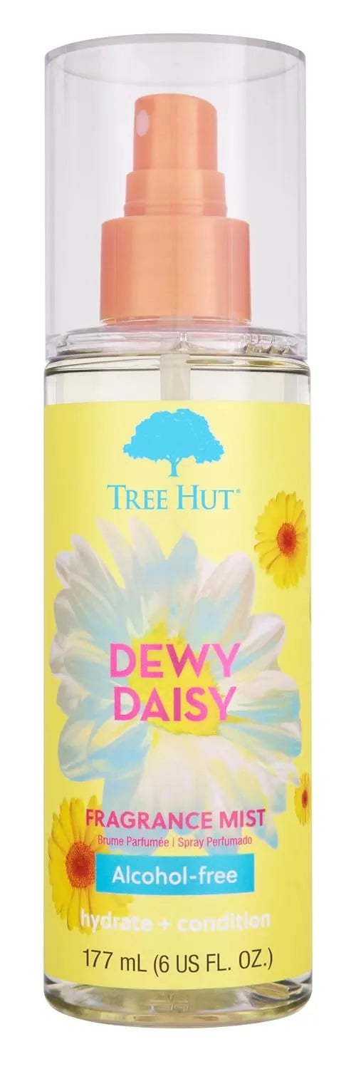 Tree Hut Dewy Daisy Hair & Body Mist, Body Spray 6 Fl Oz | Body Spray, Fragrance with Velvety Florals & Fresh Green Notes, Everyday Fragrance Spray for Women