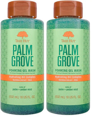 Tree Hut Palm Grove Foaming Gel Wash, Hydrating & Moisturizing Body Wash with Shea Butter & Nourishing Essential Oils, Daily Cleanser for Soft Smooth Skin, 18 fl oz (Pack of 2)