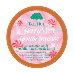 Tree Hut Merry Mint Shea Sugar Scrub, Exfoliating, Hydrating & Moisturizing Body Scrub with Shea Butter & Nourishing Essential Oils, Smooth & Soften Skin, Limited Edition Holiday, 18 oz (Pack of 2)